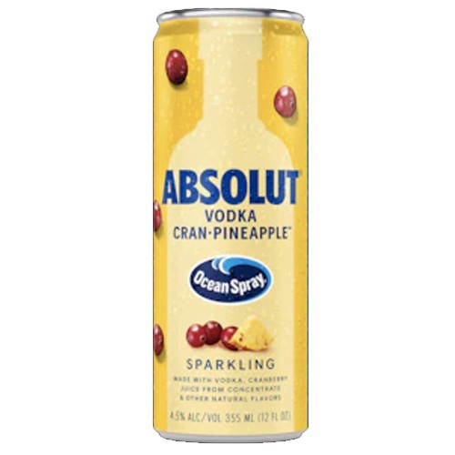 Absolut Ocean Spray Vodka Cran Pineapple Sparkling Ready to