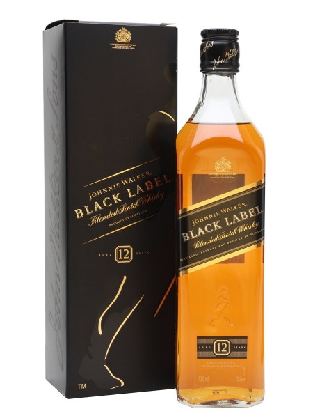 Johnnie Walker Black Label Aged 12 Years Blended Scotch Whisky 1L