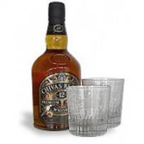 Chivas Regal - 12 Year Old Scotch Whisky Gift Set with 2 Rocks Glasses (750ml) (750ml)
