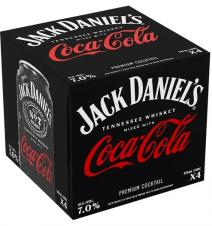 Jack Daniel's - Whiskey & Coca Cola Ready to Drink (4 pack 355ml cans) (4 pack 355ml cans)